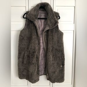 Calvin Klein Brown Faux Fur Vest